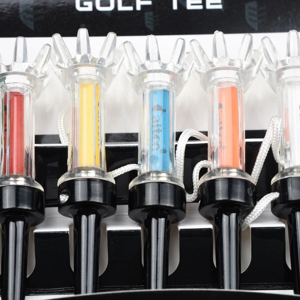 5pcs/set Golf Tees: 79mm/90mm Plastic Step Down Tees with Original Package - Local Ret Golf Training Practice Tees