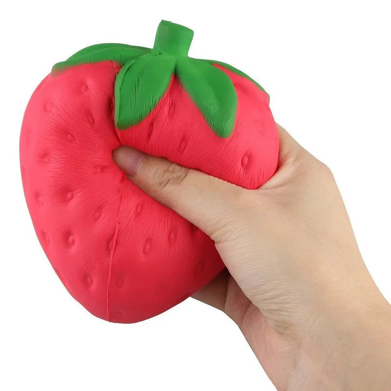 Super Jumbo Strawberry Squishy Toy - Cream Scented Slow Rising Stress Relief Toy for Kids & Adults 11.5cm x 9cm