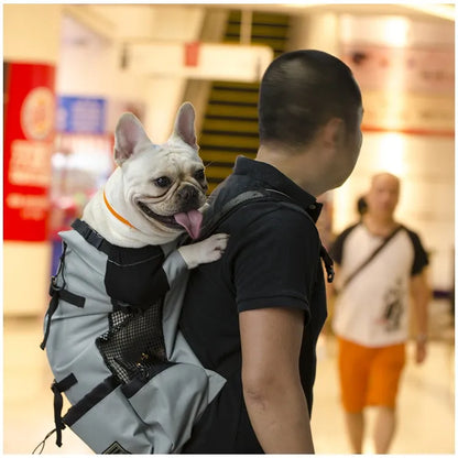 Breathable Hiking Pet Dog Carrier Backpack – Outdoor Travel Mesh Bag for Bicycle & Motorcycle