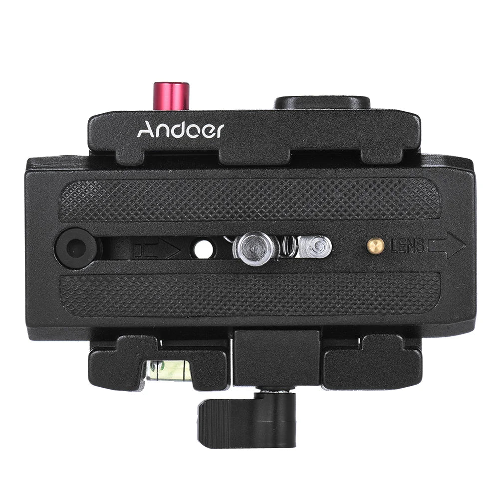 Andoer Video Camera Tripod Quick Release Clamp Adapter – with Plate for Manfrotto 501, 500AH, 701HDV, 503HDV, Q5 Head