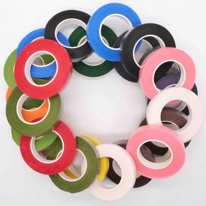 Floral Green Tapes - 12mm*45m/ROLL Tape for Corsages, Buttonhole, Artificial Flower Stamen Wrap, Florist Green Stretchy Tape