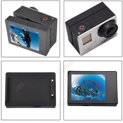 Suptig LCD Screen BacPac for GoPro Hero 3/3+/4 – External Display Viewer Replacement Camera Accessory for Action Recording & Monitoring
