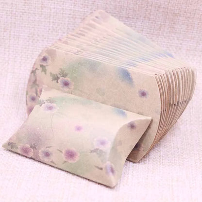 24pcs Floral Pillow-Shaped Jewelry Gift Boxes – Necklace & Earring Display Packaging 20x55x80mm