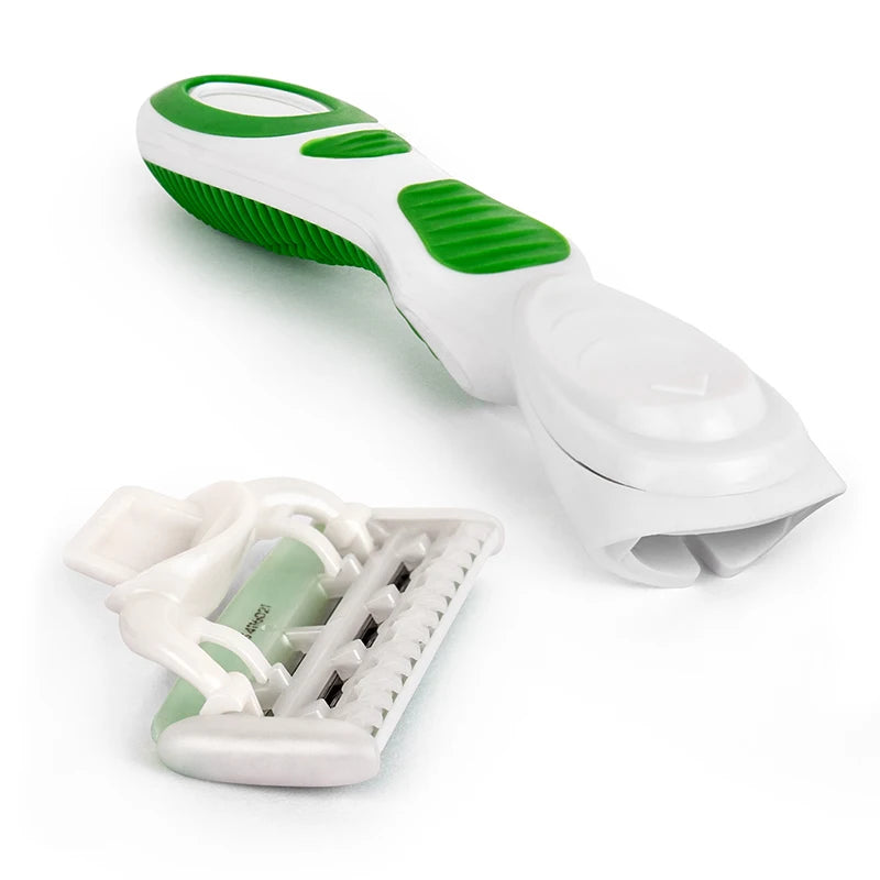 QShave Green Series Women’s Razor — 5-Layer X5 Blade Hair Remover for Bikini & Legs, Valentine’s Day Gift