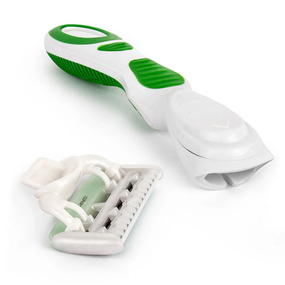 QShave Green Series Women’s Razor — 5-Layer X5 Blade Hair Remover for Bikini & Legs, Valentine’s Day Gift