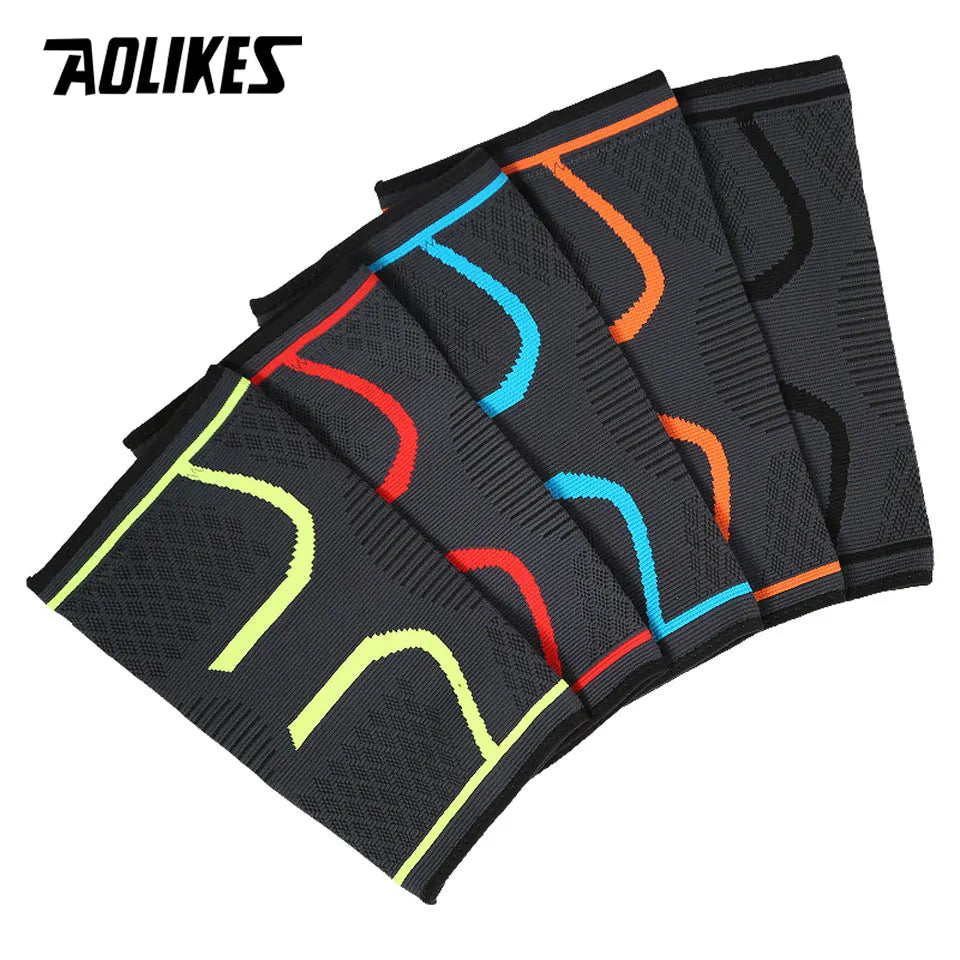 1PCS Fitness Running Cycling Knee Support - Elastic Nylon Sport Compression Knee Pad Sleeve for Basketball, Volleyball