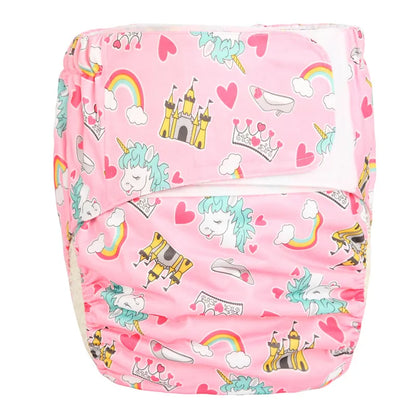 Sigzagor XL Adult Cloth Diaper – Reusable Pocket Nappy with Hook & Loop for Urinary Incontinence 68–128 cm Waist