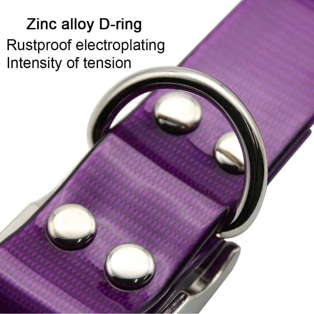 New Fashion Pet Dog Collar - High Quality TPU & Nylon, Waterproof, Deodorant-Resistant, Easy to Clean - Available in 7 Colors