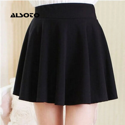 ALSOTO 2024 Women’s Elastic Waist Midi & Mini Skirt – Winter & Summer Fashion Saia Feminina