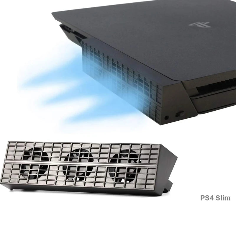 PS4 Slim Cooling Fan with Temperature Control — Game Console Accessory