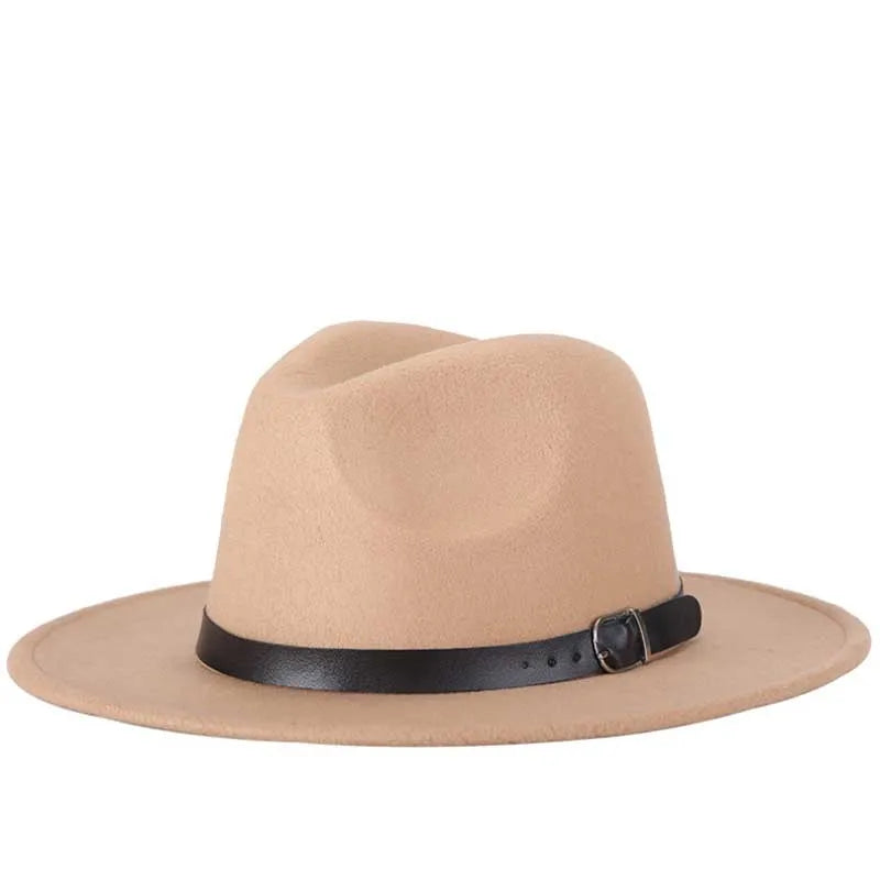 2022 Fashion Fedora Hat for Men & Women - Black Wool Blend Jazz Cap, Outdoor Casual Hat in X & XL Sizes