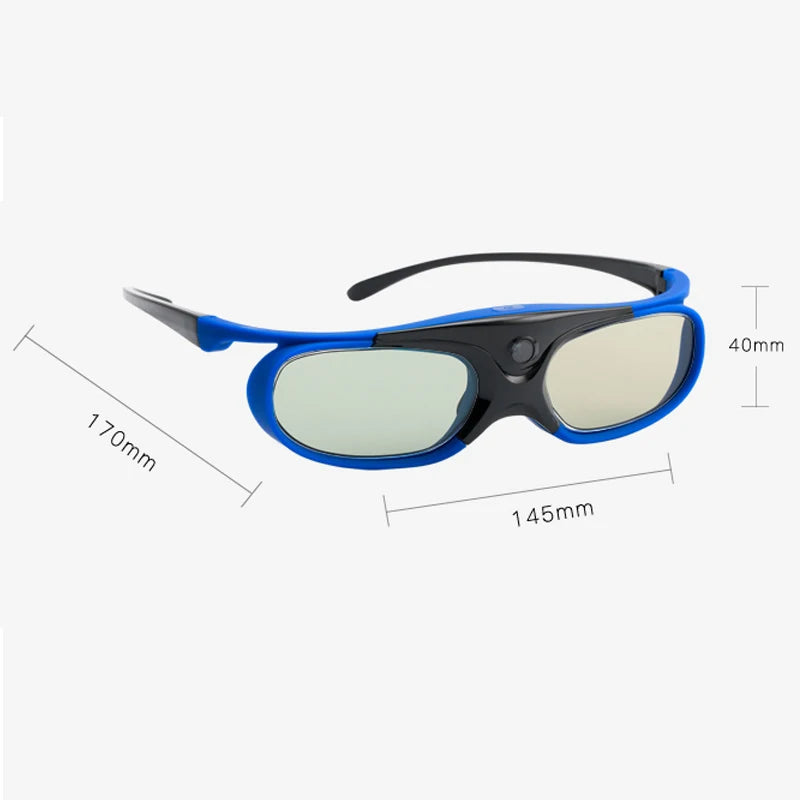 2PCS Active Shutter 3D Glasses 96-144Hz – Compatible with BenQ, Acer, Optoma, JmGo V8, XGIMI Projectors
