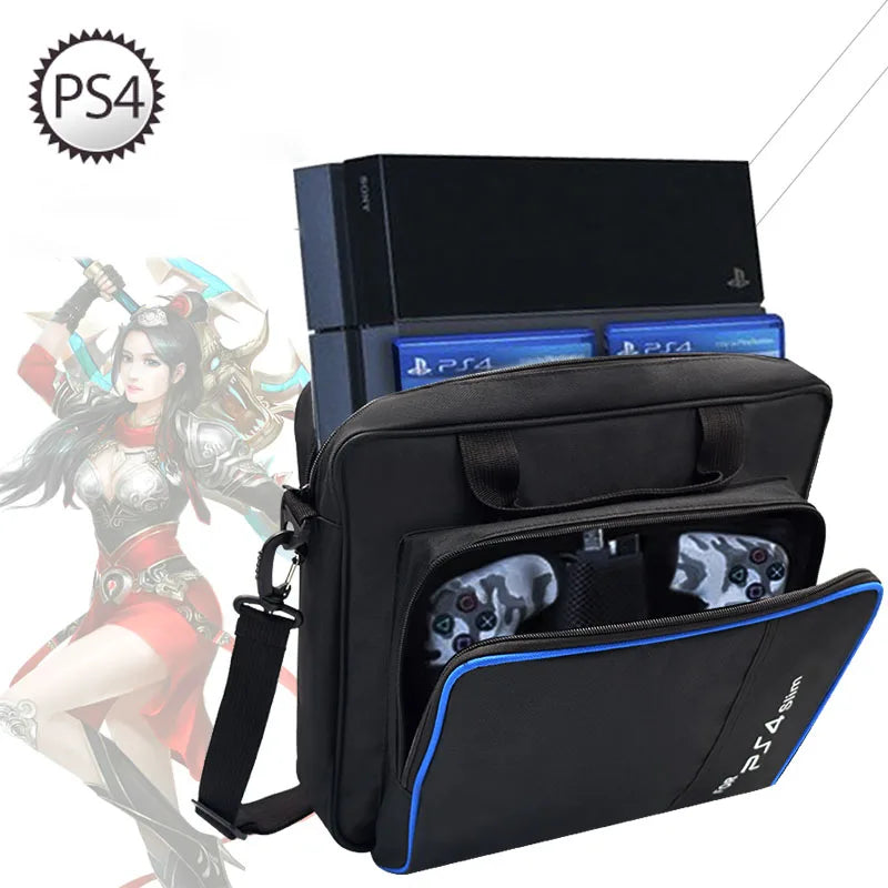 PS4 / PS4 Pro Slim Console Carry Bag - Original Size Shoulder Handbag, Canvas Case for PlayStation 4 Protection