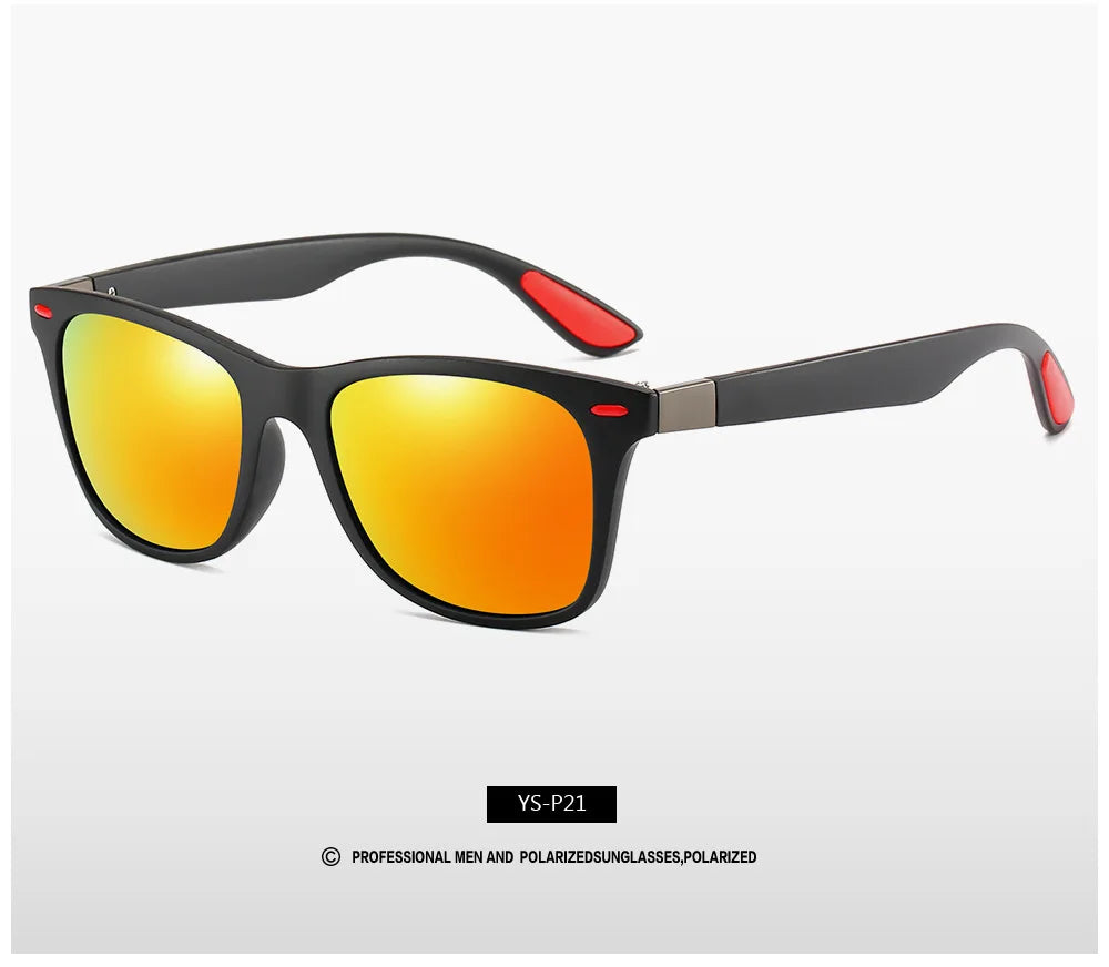 Classic Polarized Sunglasses – Unisex Square Frame Driving & Fishing UV400 Eyewear