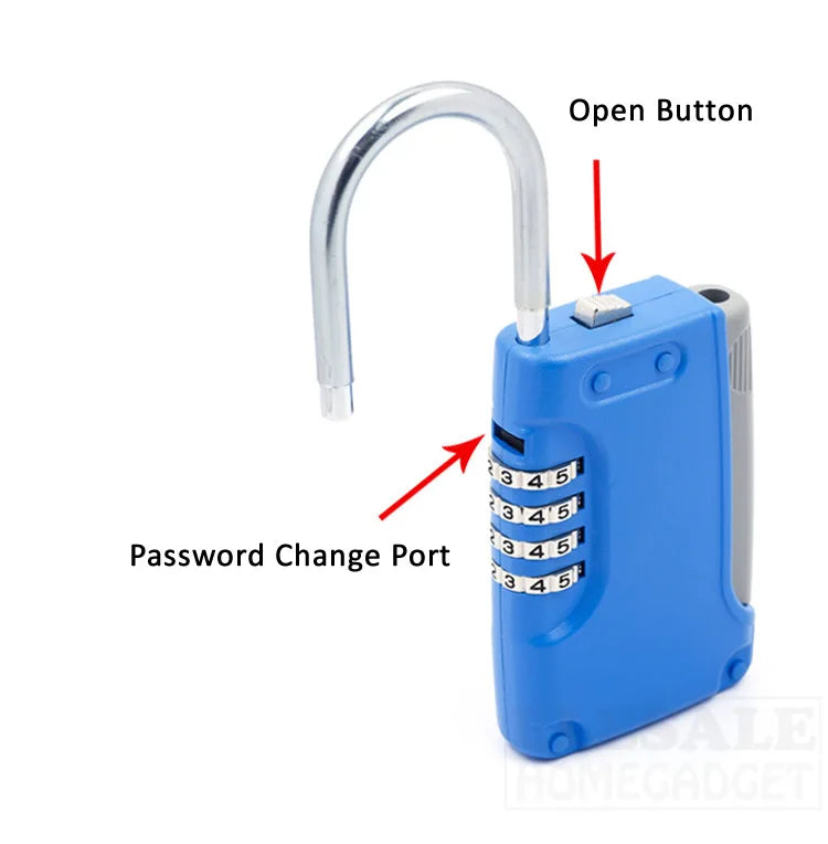 High-Quality Hidden Key Safe Box – 4-Digit Password Lock with Hook (Mini Metal Secret Storage for Home, Villa, Caravan)