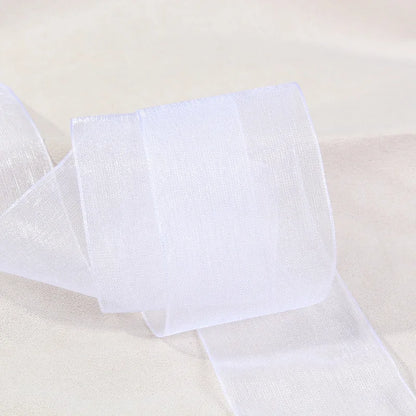 10 Yards Sheer Chiffon Organza Ribbon - Satin Gift Wrapping Ribbon for Wedding Bouquets, Party Decor & DIY Crafts
