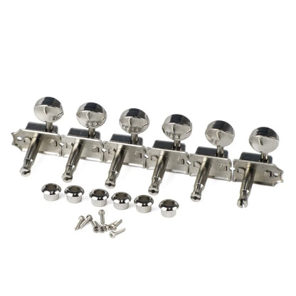 FLEOR Nickel Silver 6-in-Line Vintage Electric Guitar Machine Heads - Tuners, Tuning Keys & Pegs, Guitar Accessories