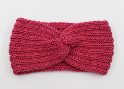Women's Solid Color Knitted Headband – Elastic Twisted Turban Headwrap, Winter Hair Band for Girls, Fashion Hair Accessories