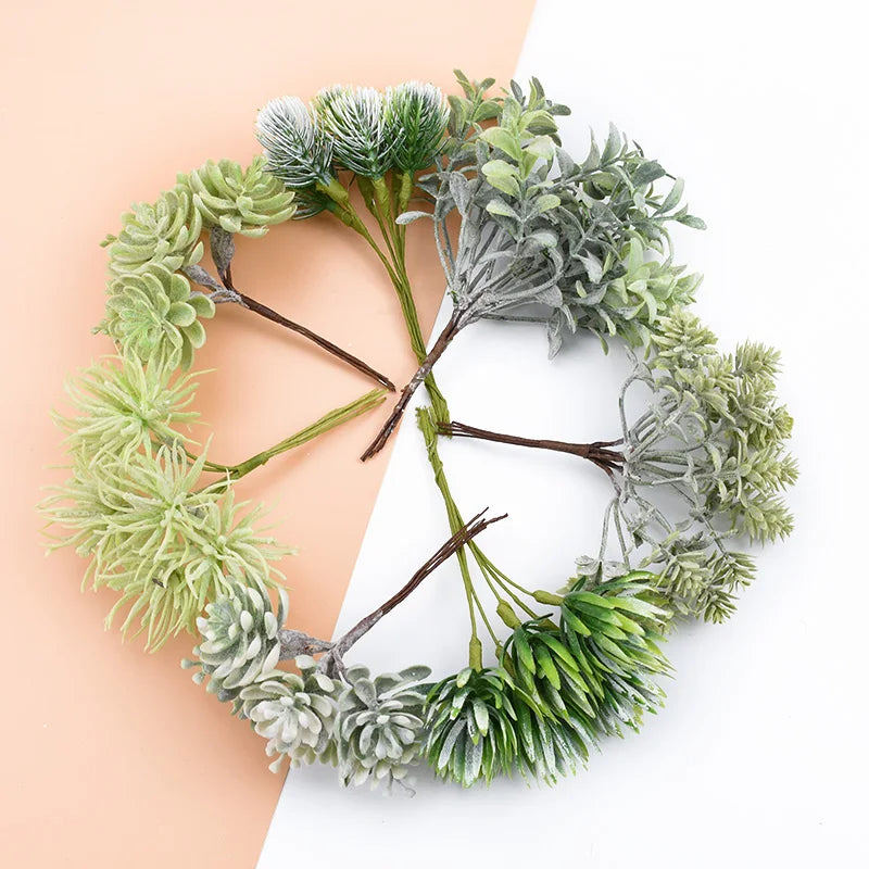 6PCS Artificial Silk Flowers for Scrapbooking & Crafts – Fake Decorative Plants for Home, Wedding & Christmas Wreath Decor