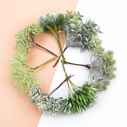 6PCS Artificial Silk Flowers for Scrapbooking & Crafts – Fake Decorative Plants for Home, Wedding & Christmas Wreath Decor