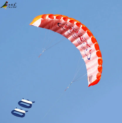 Rainbow Stunt Parafoil Kite - Outdoor Dual Line Power Sports Kite for Beginners & Beach Fun