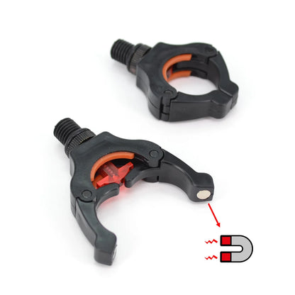 Hirisi 4pcs Carp Fishing Rod Rest Head Gripper with Magic Magnet Clips - Rod Pod Holder for Secure Fishing Rod Storage
