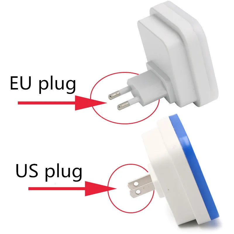 Mini Wireless Sensor LED Night Light - EU/US Plug, Square Design for Baby, Children, Living Room, Bedroom, Corridor