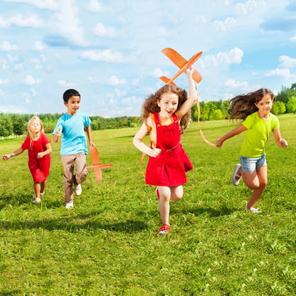 48cm EVA Foam Glider Aircraft Toy – Hand-Throw Flight Airplane DIY Model for Kids, Fun Outdoor Toy Gift