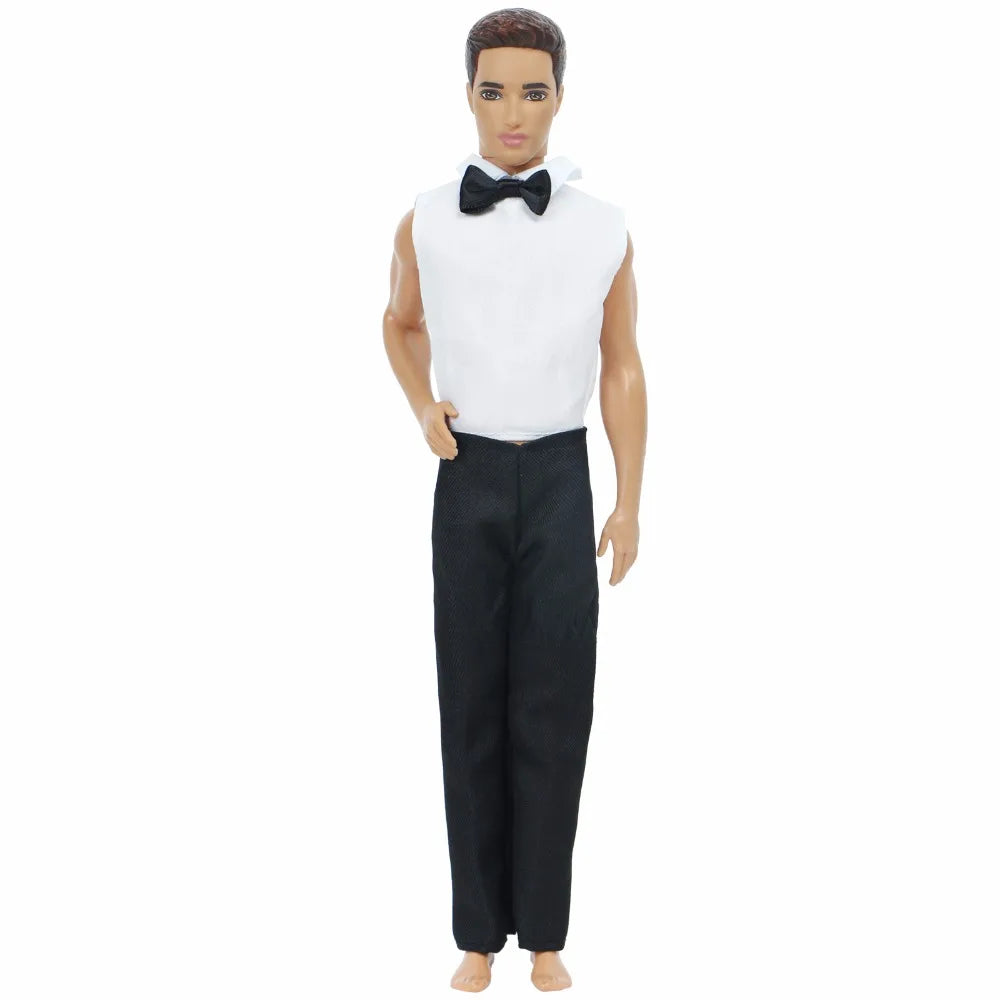 Handmade 1/6 Doll Outfit for 12-Inch Boy Doll — Men’s Formal Suit with Shirt, Coat, Trousers & Shoes, 30cm Toy Clothes