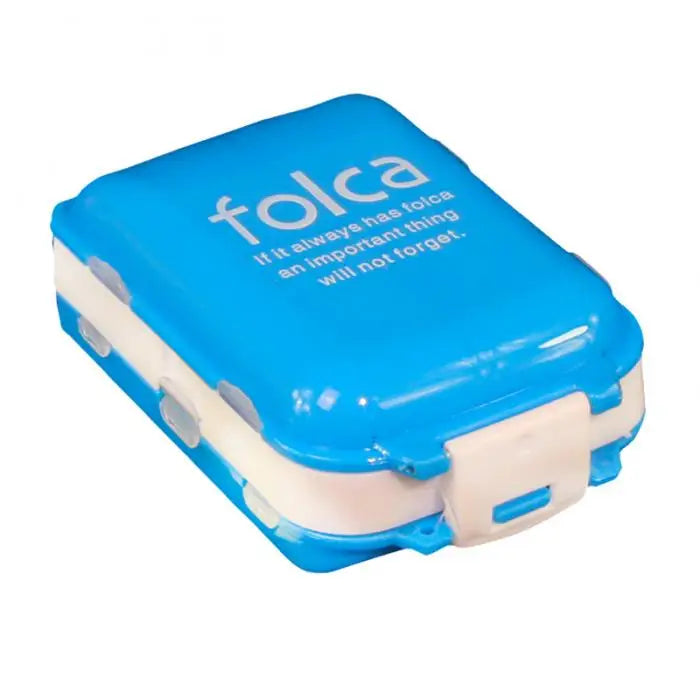 Folding Pill Case – Portable Medicine Organizer, Capsule & Tablet Storage Box, Empty Pillbox Container