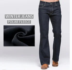 Men’s Bootcut Jeans — Slim Fit Stretch Denim Pants Slightly Flared Classic Designer Trousers Blue Black