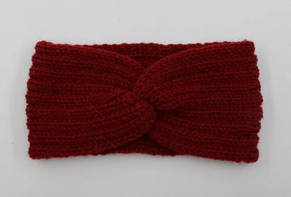 Women's Solid Color Knitted Headband – Elastic Twisted Turban Headwrap, Winter Hair Band for Girls, Fashion Hair Accessories