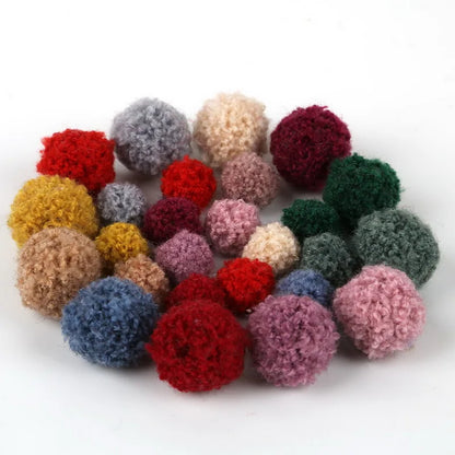 10Pcs Soft Pompom Balls 15/20mm - Fluffy Plush Craft Furballs for DIY Sewing, Home Decor & Christmas Tree Decoration