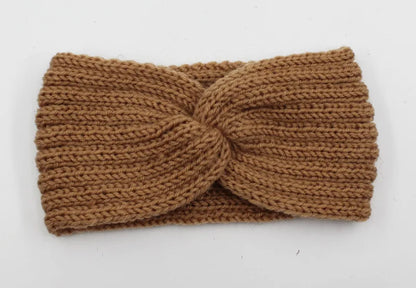 Women's Solid Color Knitted Headband – Elastic Twisted Turban Headwrap, Winter Hair Band for Girls, Fashion Hair Accessories