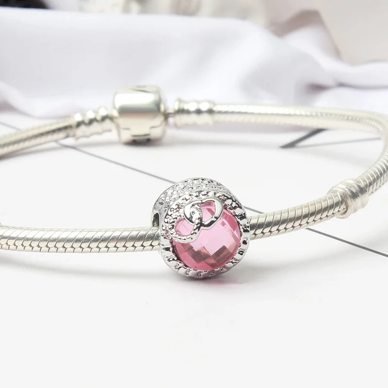 Original Alloy Bead Family Love Heart Pendant Charm - Mom & Dad DIY Jewelry for Pan Bracelets & Necklaces