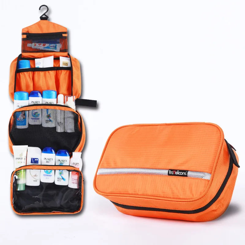 Large Waterproof Travel Makeup Bag — Unisex Cosmetic & Toiletry Organizer Pouch for Men and Women