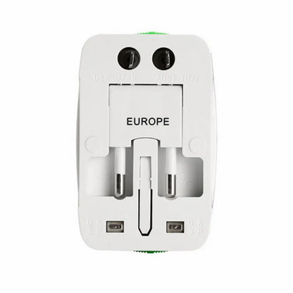 All-in-One Universal Plug Adapter with 2 USB Ports - World Travel AC Power Charger - AU US UK EU Converter