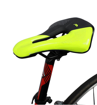 WEST BIKING Bicycle Saddle — Comfortable Hollow PU Leather Bike Seat | Wear-Resistant Road Cycling Cushion