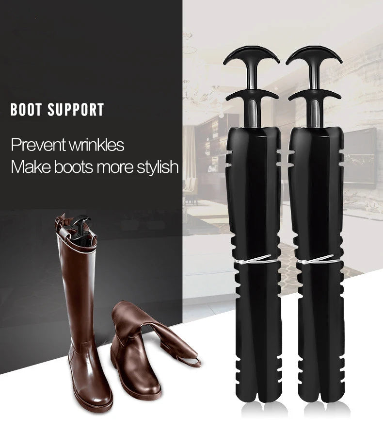 2 Pcs Black Boot Shapers | Practical Long Boot Supporters, Stretcher & Creative Home Storage Holder Hangers