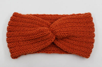 Women's Solid Color Knitted Headband – Elastic Twisted Turban Headwrap, Winter Hair Band for Girls, Fashion Hair Accessories