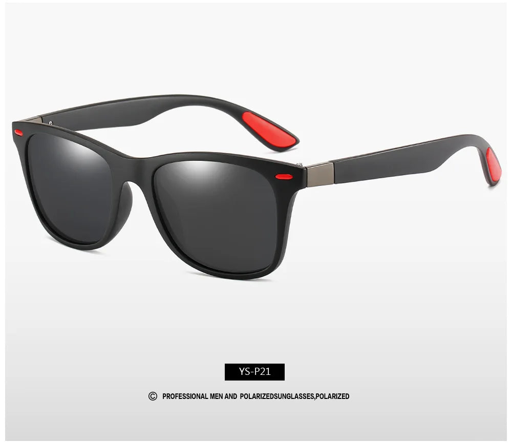 Classic Polarized Sunglasses – Unisex Square Frame Driving & Fishing UV400 Eyewear