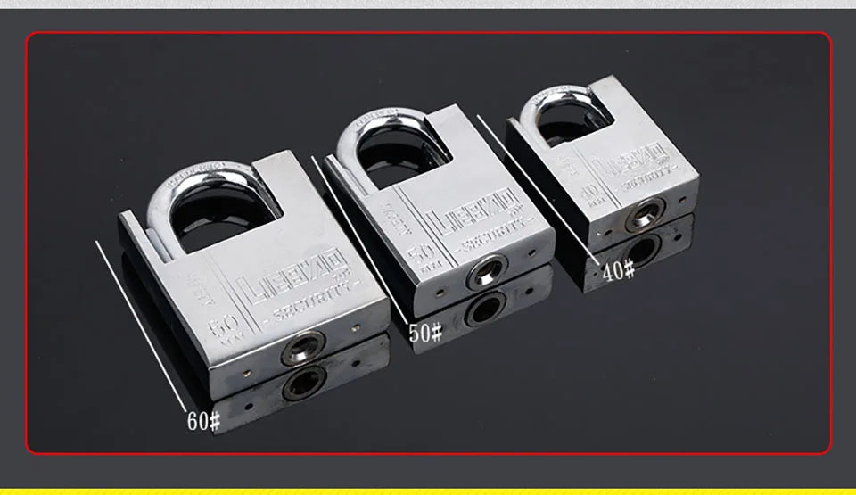 Keyed Padlock – Waterproof & Antirust Multifunctional Anti-Theft Lock, Pry Door & Window Security Lock