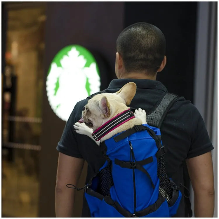 Breathable Hiking Pet Dog Carrier Backpack – Outdoor Travel Mesh Bag for Bicycle & Motorcycle