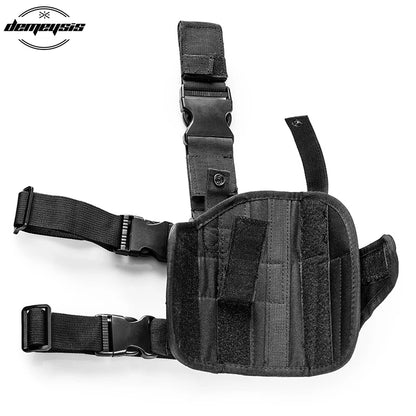Universal Drop Leg Gun Holster - Right-Handed Tactical Thigh Pistol Bag & Pouch for All Handguns