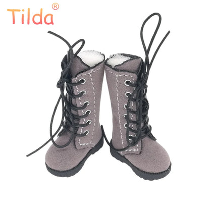Tilda 3.2cm Doll Boots — 1/6 Mini Leather Shoes for Blythe, Azone & BJD Dolls