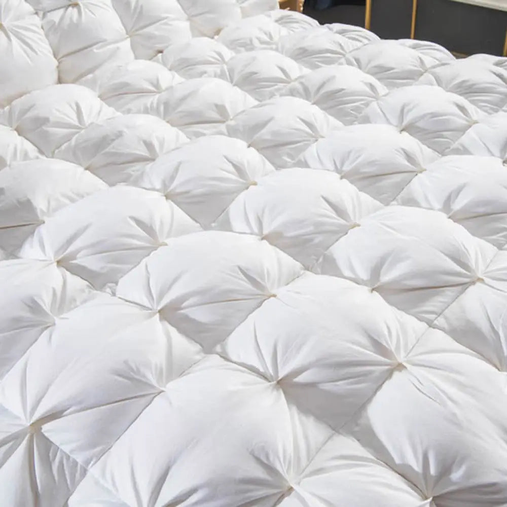 3D Luxury Quilted Goose Down Duvet – 100% High-Rank Winter Comforter, Thick Solid Color Blanket for King, Queen & Full Size Beds