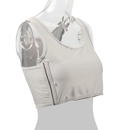 Women’s Breast Binder – Transboy Lesbian Corset Vest with Side Buckle, Summer Short Tank Top Shaper Bustier