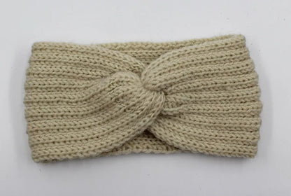 Women's Solid Color Knitted Headband – Elastic Twisted Turban Headwrap, Winter Hair Band for Girls, Fashion Hair Accessories