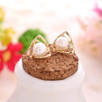 Fashion Pearl Bean Crystal Earrings for Women & Girls – Elegant Everyday Jewelry