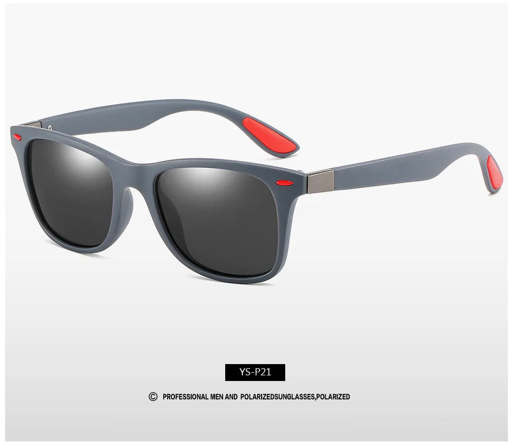 Classic Polarized Sunglasses – Unisex Square Frame Driving & Fishing UV400 Eyewear